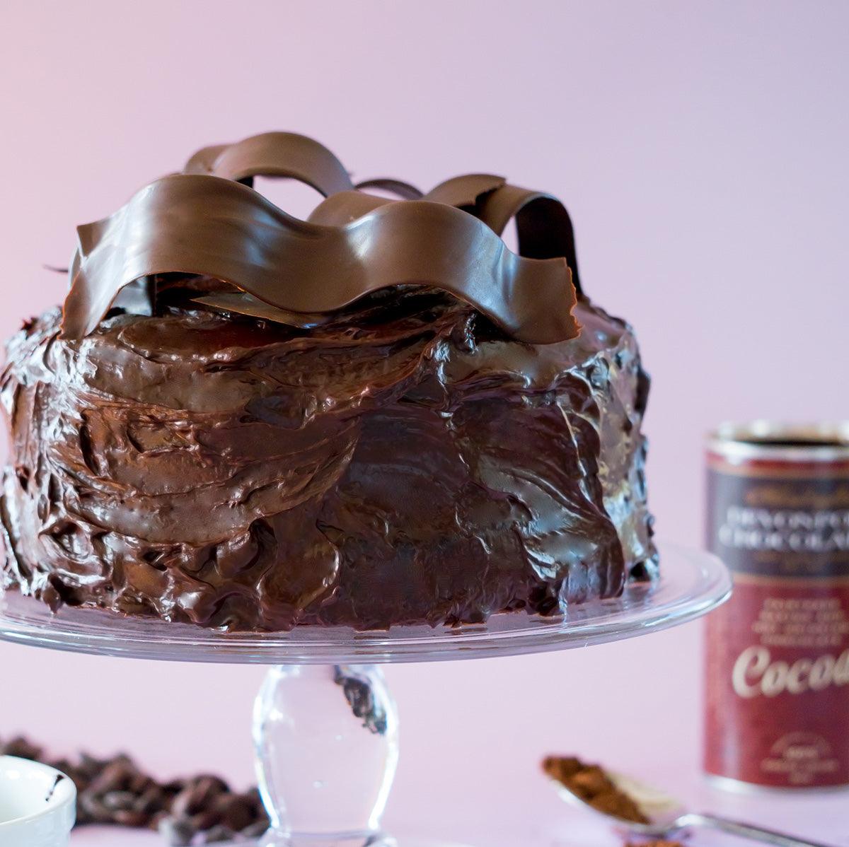 Chocolate Cake with Chocolate Ribbons