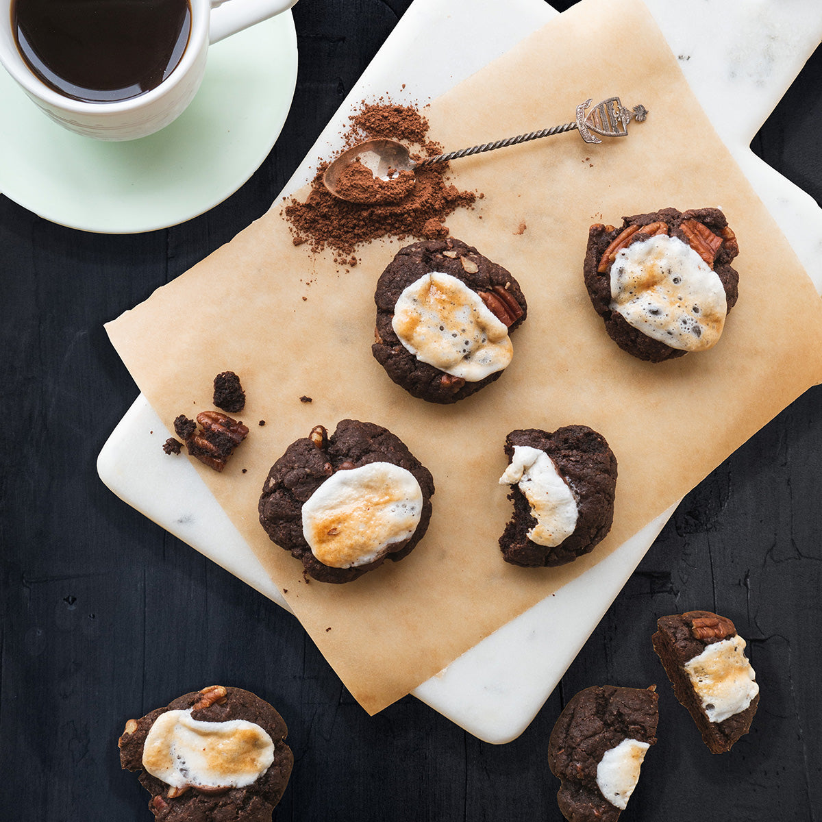 Spiced Hot Chocolate and Marshmallow Cookies