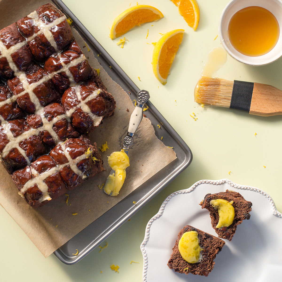 Scrumptious Chocolate Hot Cross Buns