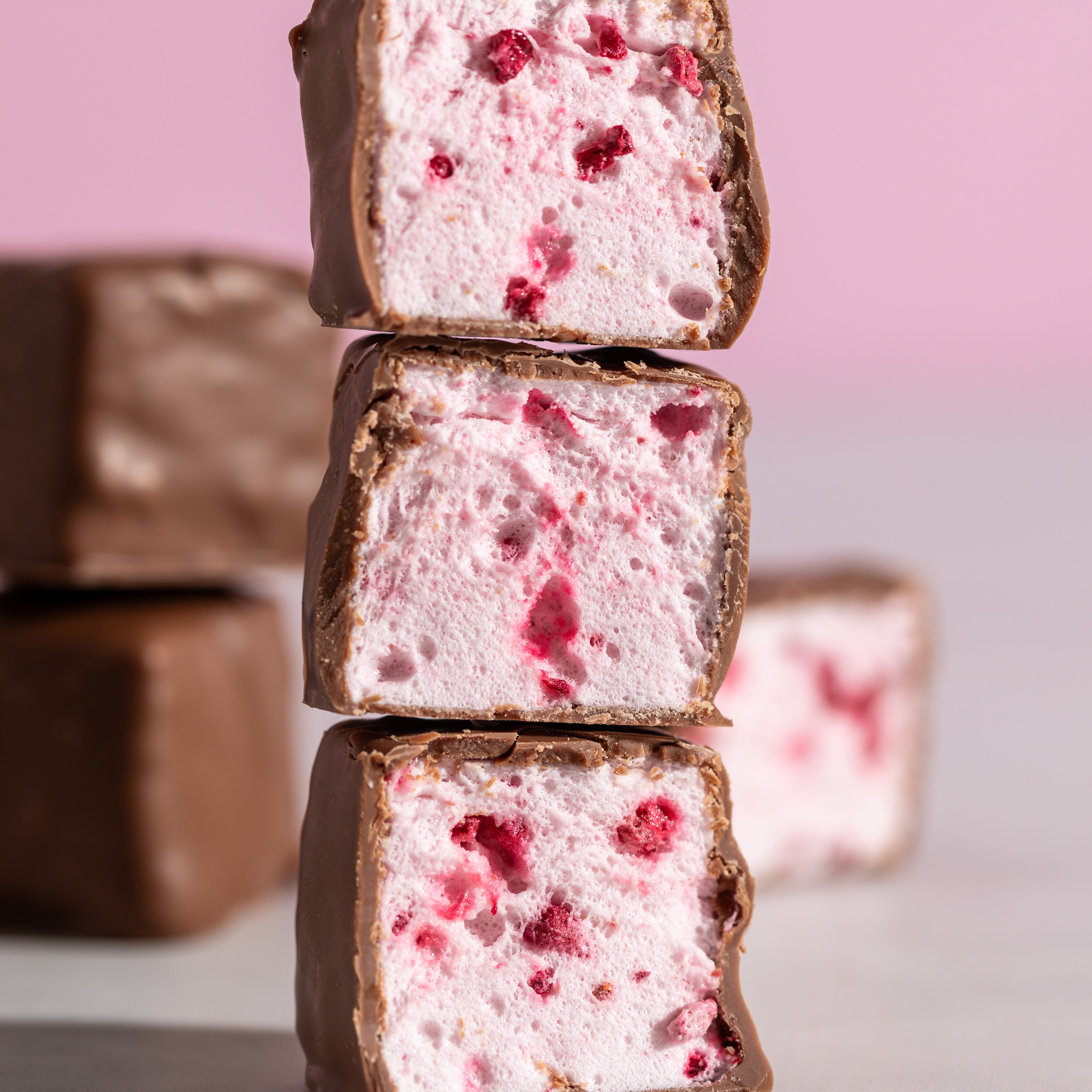 Mother's Day, Milk Chocolate Covered Yuzu & Raspberry Marshmallow