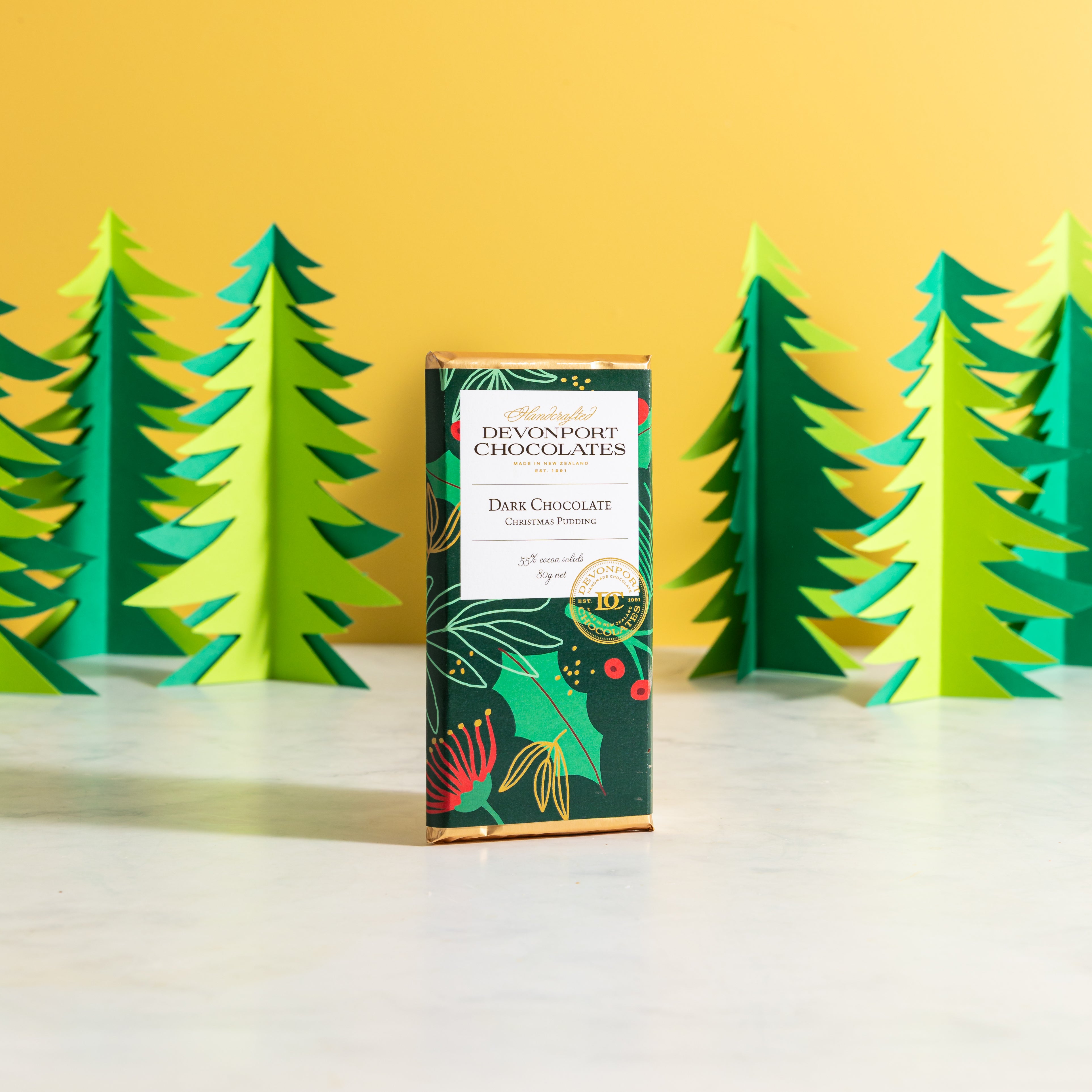 Christmas, Chocolate Bar, Dark Chocolate & Christmas Pudding