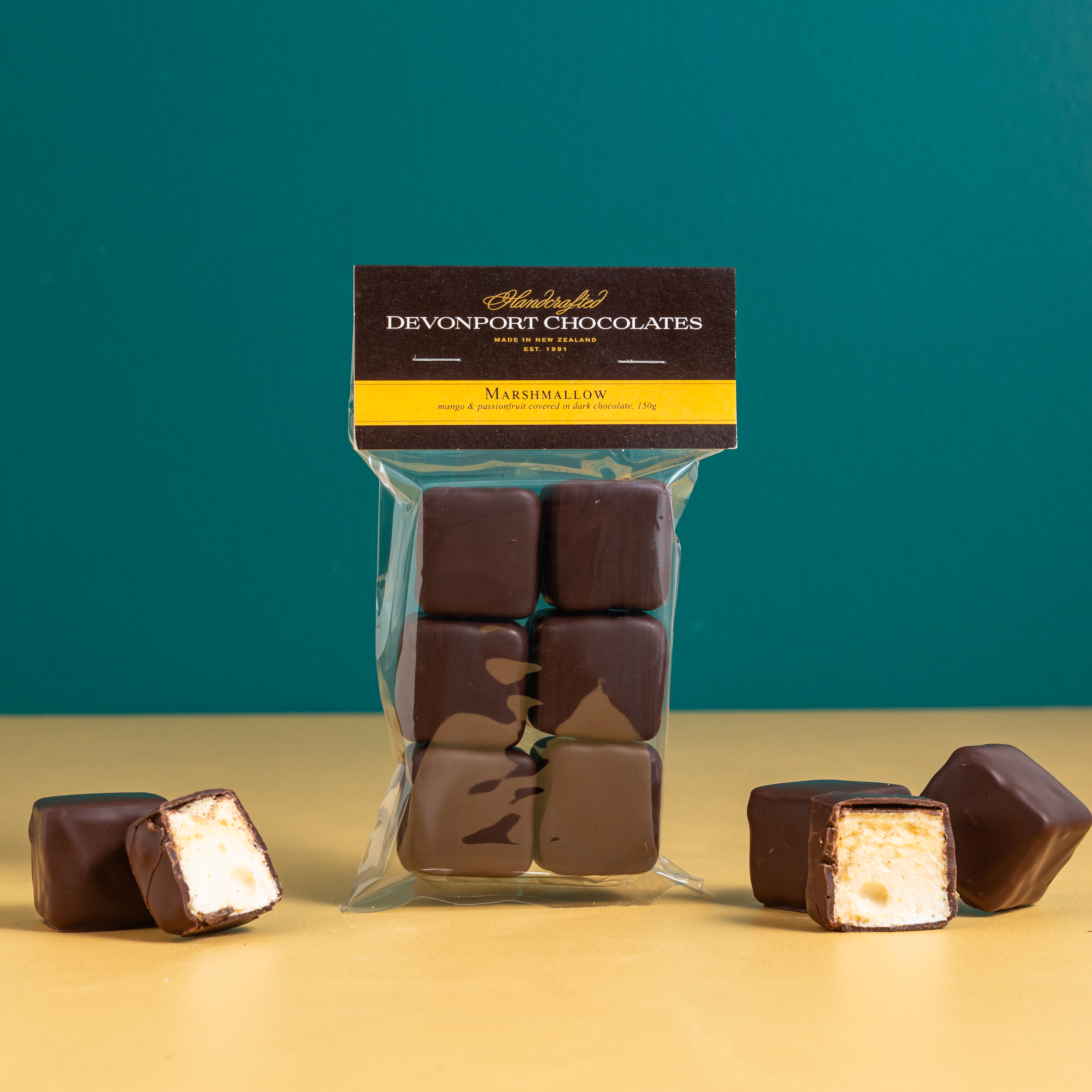 Dark Chocolate covered Mango & Passionfruit Marshmallow