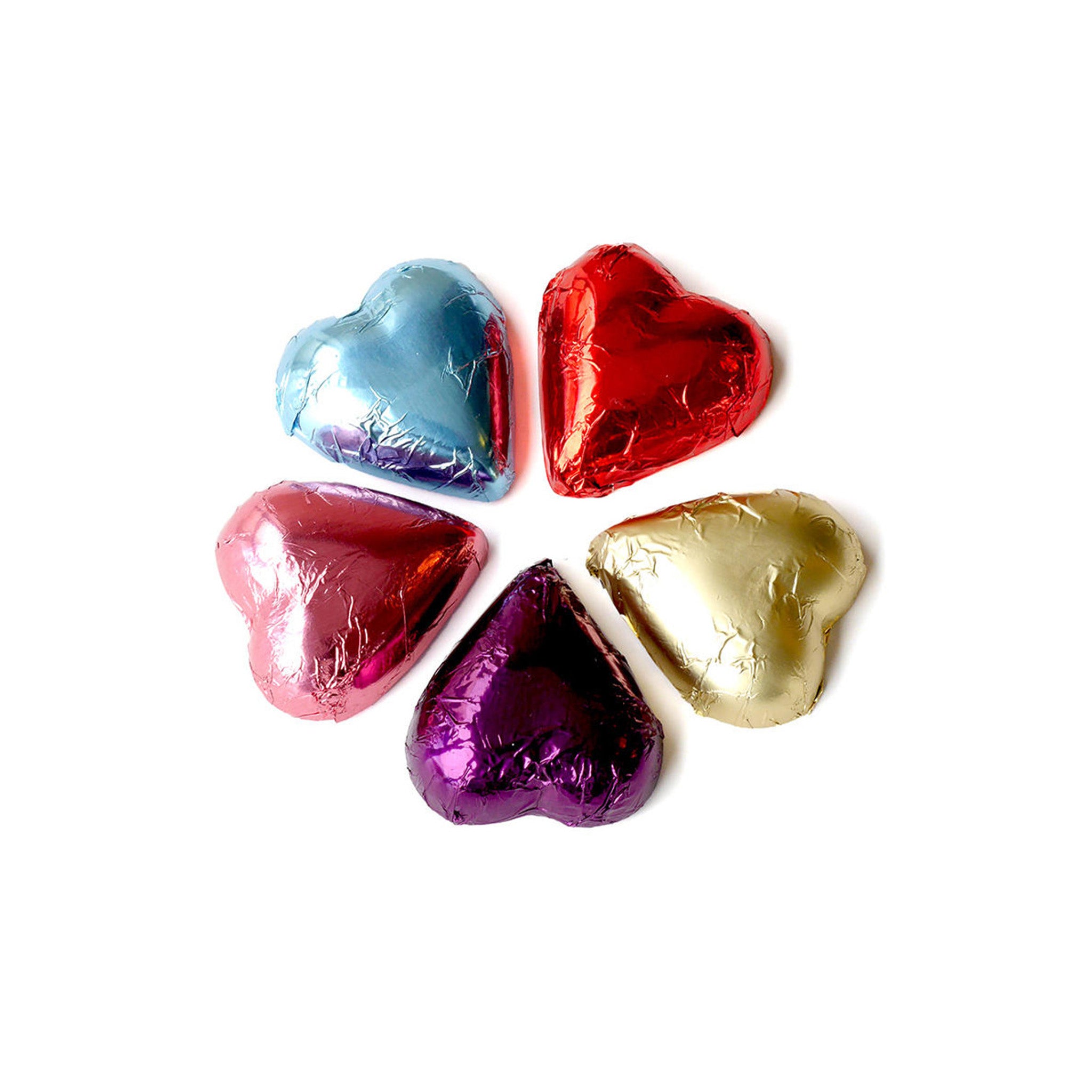 Dark Chocolate Hearts, Foiled, 115 pieces