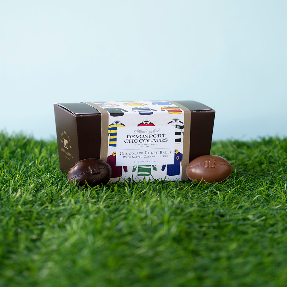 Salted Caramel Rugby Balls, Box of 8
