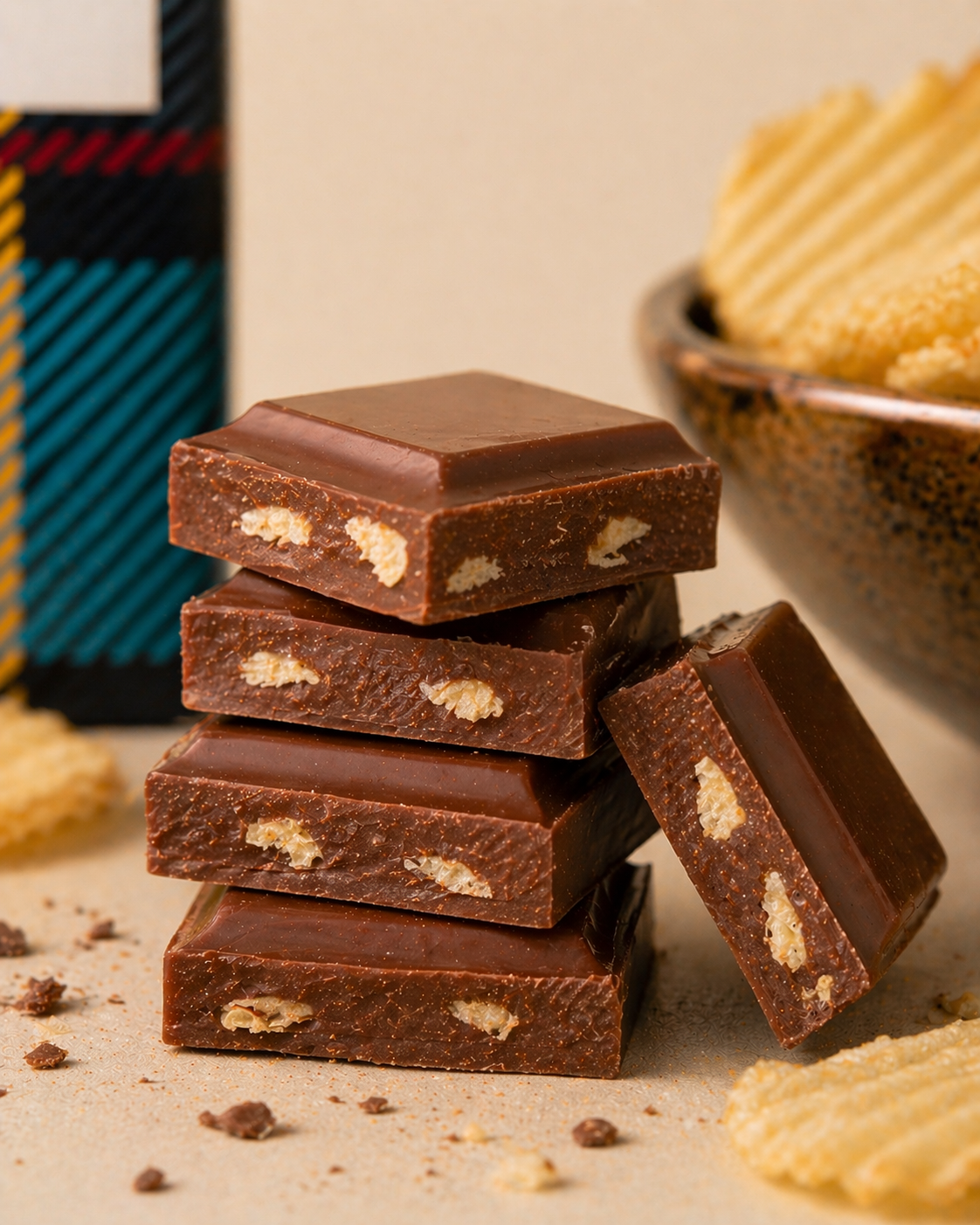 Limited Edition, Chocolate Bar, Milk Chocolate & Salted Potato Chips