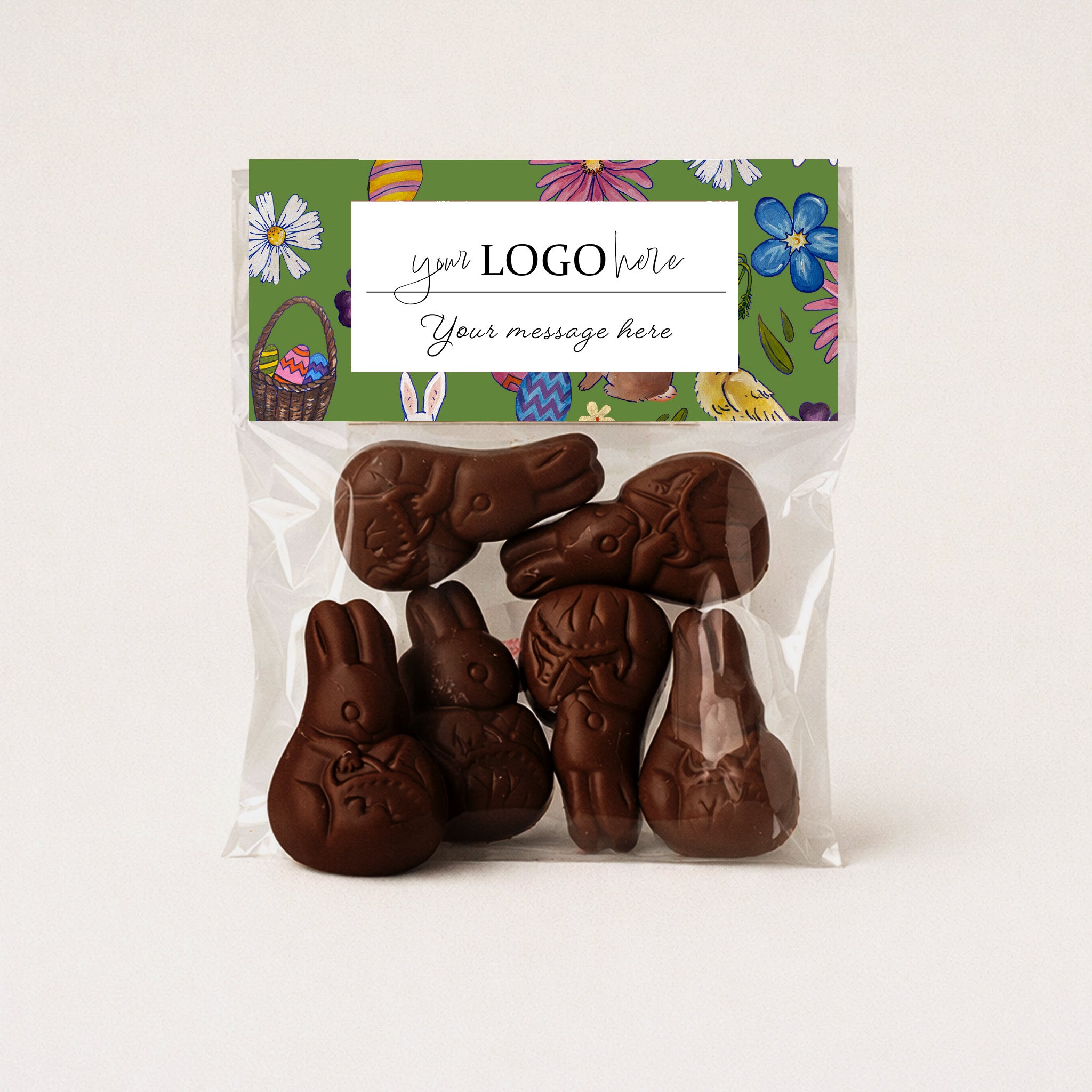 Branded Corporate Easter Gift,  Easter Bunnies, Bag of 5