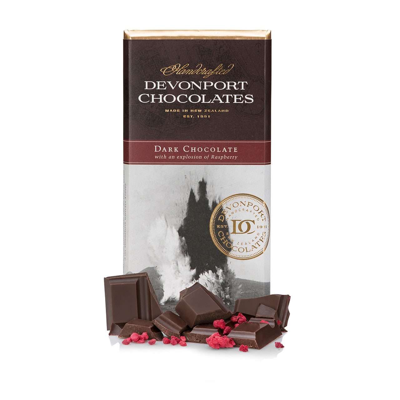 Heritage Chocolate Bar, Dark Chocolate Raspberry