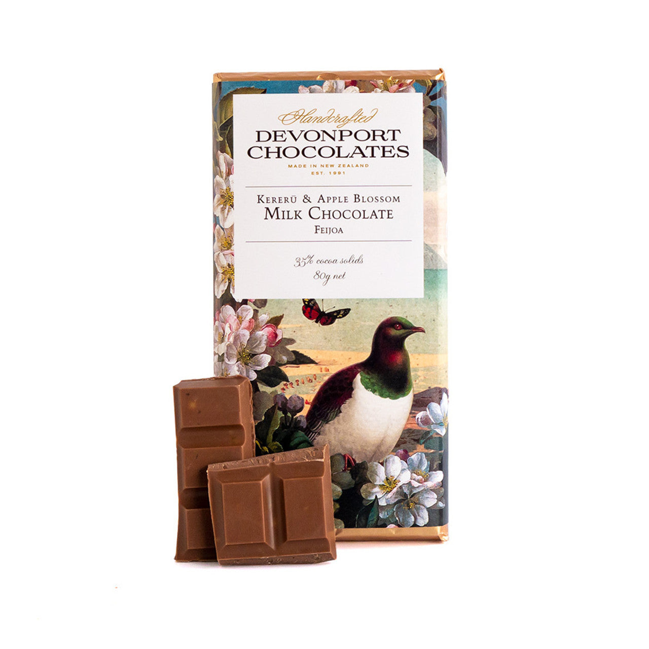 Vintage Chocolate Bar, Kereru, Feijoa Milk Chocolate