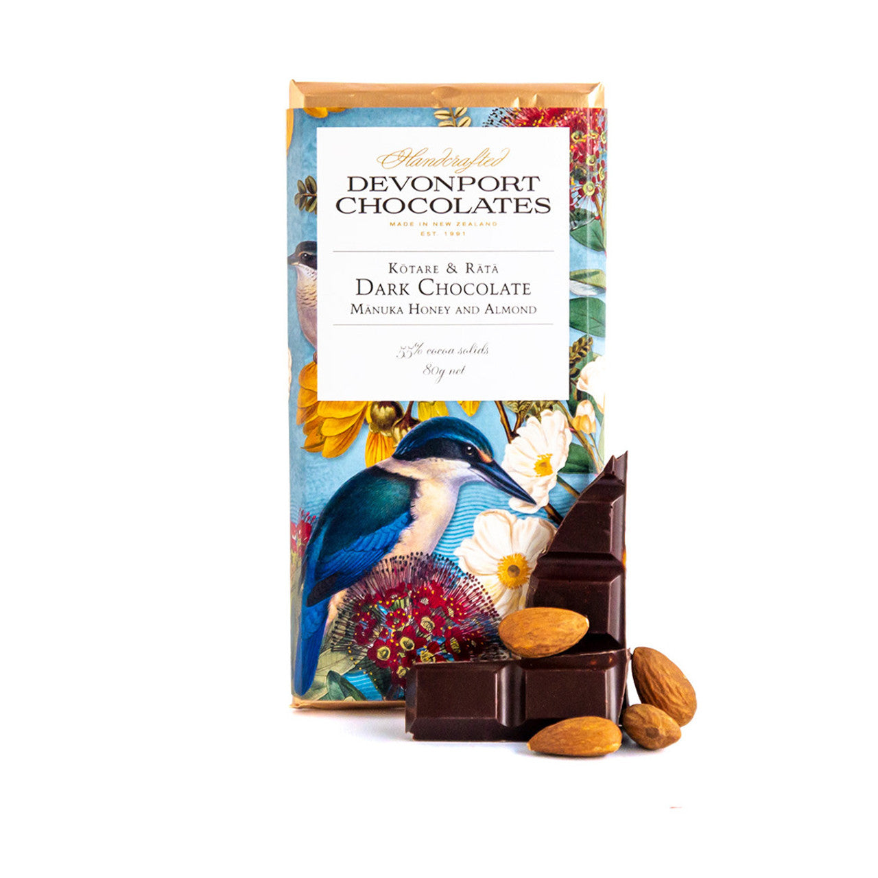 Vintage Chocolate Bar, Kotare, Manuka Honey and Almond