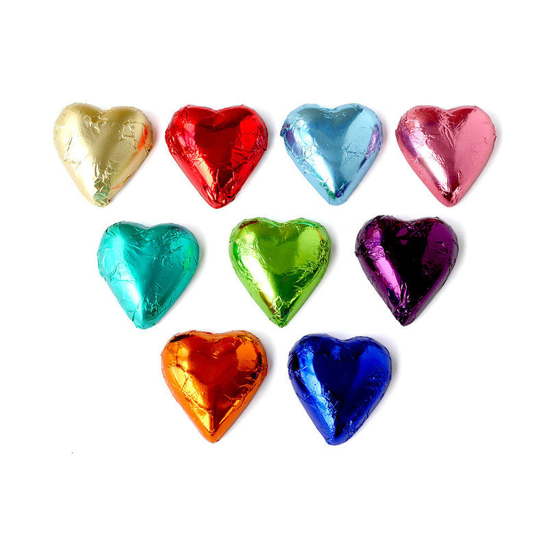 Dark Chocolate Hearts, Foiled, 115 pieces